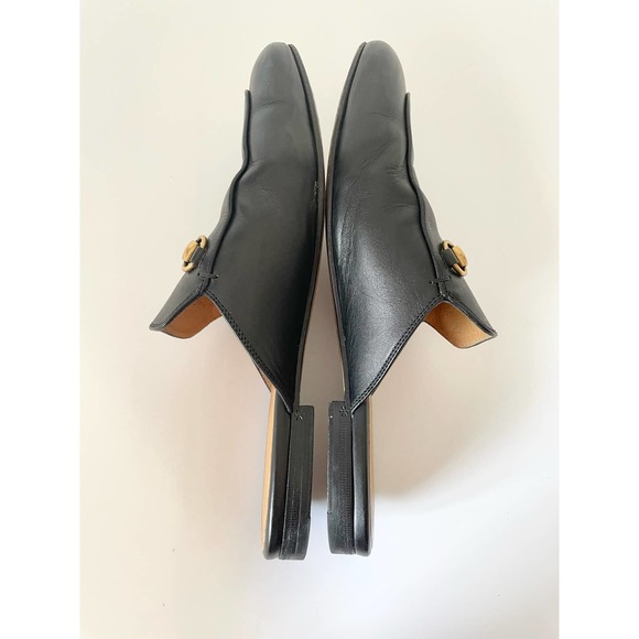 Gucci Princetown Horsebit Black Mule Shoes Loafer Leather Slipper EU 38.5 US 8.5 - Picture 8 of 10